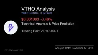 VTHO (VTHOUSDT) Technical Analysis - Price Prediction & Buy or Sell November 17, 2025