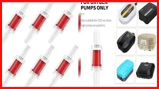 Pawfly 6 PCS Aquarium Check Valves for Common Air Pumps Red Plastic One Way Non Return Valves Pump
