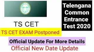 TS EAMCET Exam 2020 Postponed | Official Notification For New Date