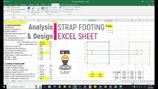 Design of RCC Strap footing (Eccentric) Manually | Excel Sheet | IS 456 | Municipal Structure report