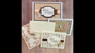 Beautiful Autumn Note Cards &  Mini Paper Pumpkin Box