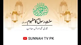 Sunnat e Rasool SAW KA Mafhoom  | Inferences of Sunnah Rasool SAW | Masnoon Zindgi | Sunnah Tv Pk