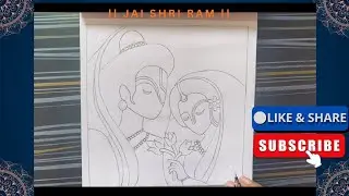 Ram Sita Drawing, How To Draw Lord Rama and Sita, Diwali special, Ram Navami Drawing Step by Step
