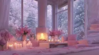 Cozy Blizzard Ambience with Cold Wind and Warm Fire for Deep Relaxation and Focus