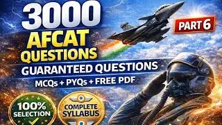 AFCAT Complete Course 3000 Most Important AFCAT Questions Guaranteed MCQs PYQs Free PDF Part 6
