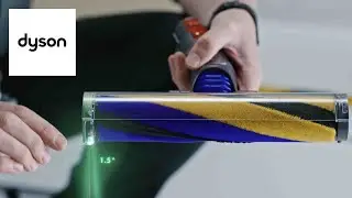 Как работает лазер на беспроводном пылесосе Dyson V15 Detect
