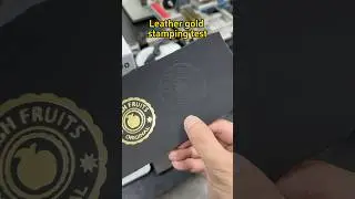 Leather embossing and hot stamping #stamping #machineryequipment #embossing