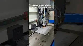 Sheet Metal V Groove and Laser Cutting Integrated Machine #fabrication #machine #steelfab