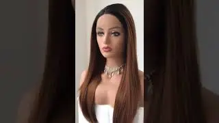 Aliexpress Lvcheryl Hand Tied Ombre Dark Roots To Brown Natural Long Straight Synthetic Lace Front W