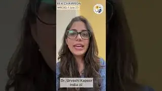 Dr Urvashi Kapoor - RFA Champion of MRCOG Part 1 July 2023, From India