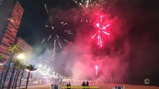 4K FUEGOS ARTIFICIALES EN LA PLAYA #fuegosartificiales #benidorm #fiesta #findea&ntilde;o 