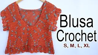 Blusa cerrada a Crochet Explicación paso a paso