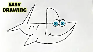 How to draw fish from number 400 🐳 | Easy fish drawing for beginners 🐟