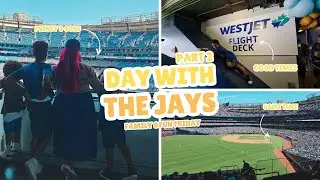 WESTJET FLIGHT DECK AT THE BLUE JAYS GAME