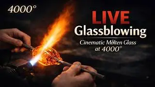 LIVE Glassblowing &ndash; Cinematic Molten Glass Process at 4000&deg; (Real-Time Torchwork)