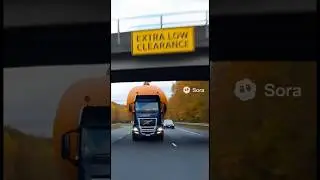 Transporting a huge pumpkin #pumpkin #pumpkins #sora #sora2 #aivideo #soraai #halloween #trucking