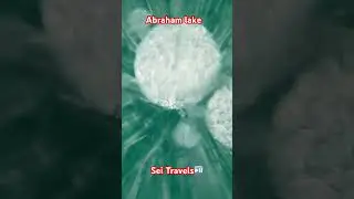 A closer look to Abraham lake trapped frozen bubble #canada #abrahamlake #winter #fyp #wintergetaway