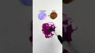Lavender + Sepia Color Mixing! #colormixing #satisfying