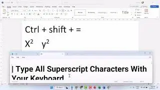 How To Type All Superscript Characters With Your Keyboard