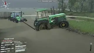 spin tires sacando tractor encajado pinix 523