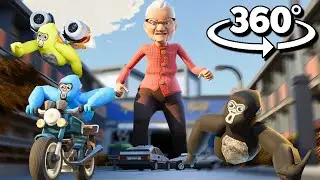 360&deg; VR I Am Cat X Gorilla Tag: Giant Granny in The City