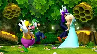 Bad Luck Luigi, Waluigi, Wario and Rosalina - Mushroom Park (Mario Party ) Mario Party 10