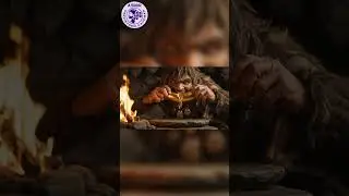 AI ASMR Prehistoric Caveman Mukbang Golden Sausage 🌟🥖 #mukbang #ai #asmr