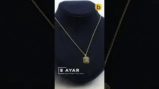 Island Baget Taşlı Altın Kolye #bagetkolye #altınkolye #shorts