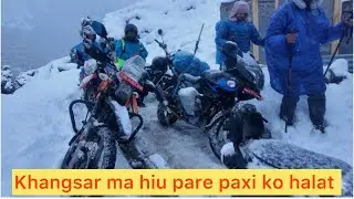 #Manang #gurungjagdish _Khangsar ma aachanak hiu snowfalls bay paxi hamro halat 😥😥