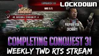 Completing Conquest 3! Weekly TWD RTS Stream - Walking Dead: Road to Survival