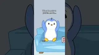 Tag the person who always falls a sleep pudgy penguins  #funny #cute #animation #penguins