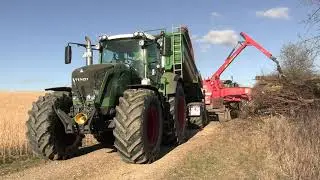 Fendt 826 und 1046 Vario - Holz h&auml;ckseln in Saalhaupt
