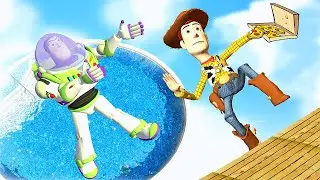 Toy Story - Buzz & Woody | Crazy Ragdolls ( GMOD ) ep.112