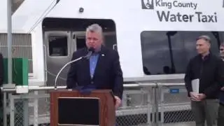 Greg Nickels at Water Taxi dedication