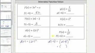 Determine a Variety of Function Values