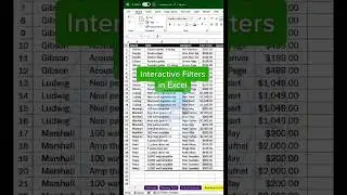 Interactive Filters with Excel #excel  #exceltricks #excelshortcuts #bytetech #excel #exceltricks