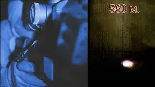 Night fox hunting. Long range shots thermal 560 m
