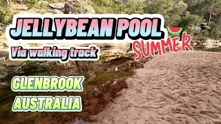 JELLYBEAN POOL VIA WALKING TRACK | GLENBROOK - AUSTRALIA | BLUE WATER, SAND AND SCALING ROCKS