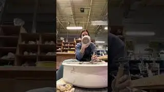 Learning how to wheel throw #pottery #fail