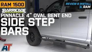 Обзор и установка боковых подножек Ram Barricade Pinnacle 4 дюйма с овальными загнутыми концами для квадроциклов и двойных кабин (2009&ndash;2018 гг.)