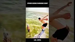 other doing Parkour jump vs this guy ⚡😈#beats #entertainment #viral #viralvideo #othersvsthisguy