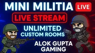 Mini Militia Live Stream Unlimited Custom Rooms | Alok Is Live | Nov 26, 2025