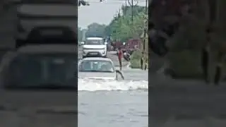 Bhai Tera Gunda #dangerous #flood #road #viral #trending
