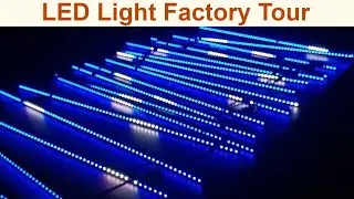 Factory tour workshop LED pixel lights tube Artnet controller manafacturing company