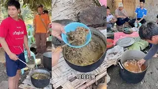 经过整天忙碌 羊肉终于炖出来了可惜闻出羊屎味 差点呕吐一地