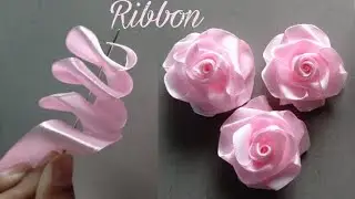 How to Make ribbon roses / Amazing Ribbon Flower trick / Easy making with needle / Ribbon Hacks