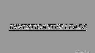INVESTIGATIVE LEADS  | SyllabusScoop