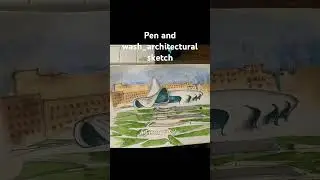 Quick sketches- pen and wash_ urban sketch Architectural sketches #drawing #paintingtechniques