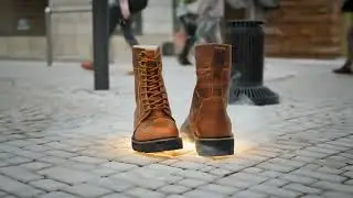 Biker Boots : Pure leather Biker boots with Steel toe, Rubber sole & Memory foam footpad.