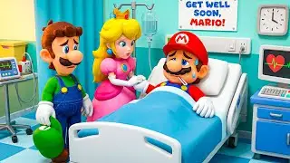 The Hospital Room Fell Silent — Mario’s Condition Worried Luigi and Peach | Mario Animation 🌙🏥